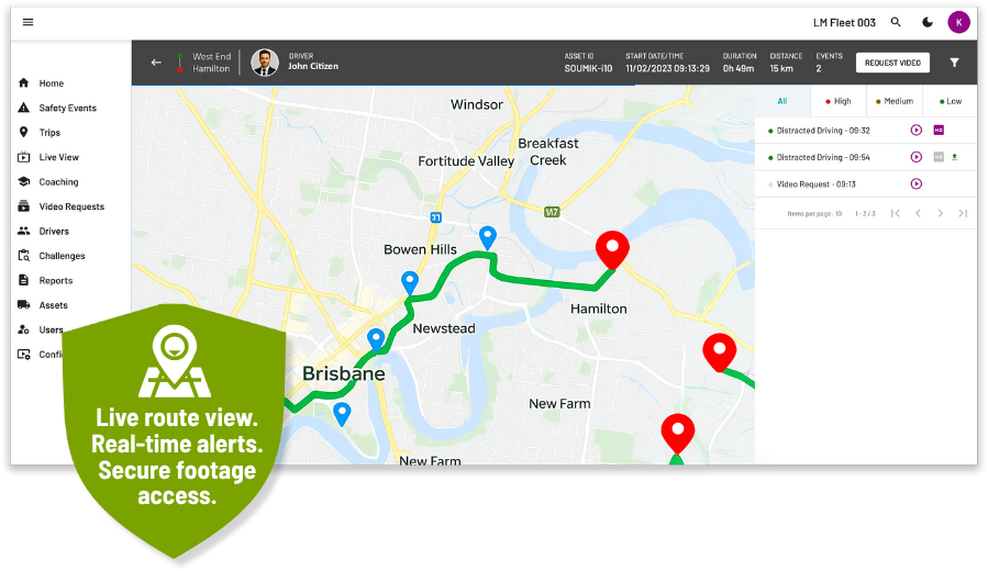 CloudRent telematics map